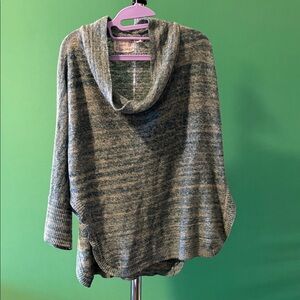 Cozy Green Cowl Neck Sweater